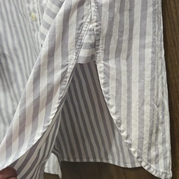 HINSON WU-"Halsey" 3/4 Sleeve Oversize Stripe Shirt-Size Medium - Picture 9 of 15